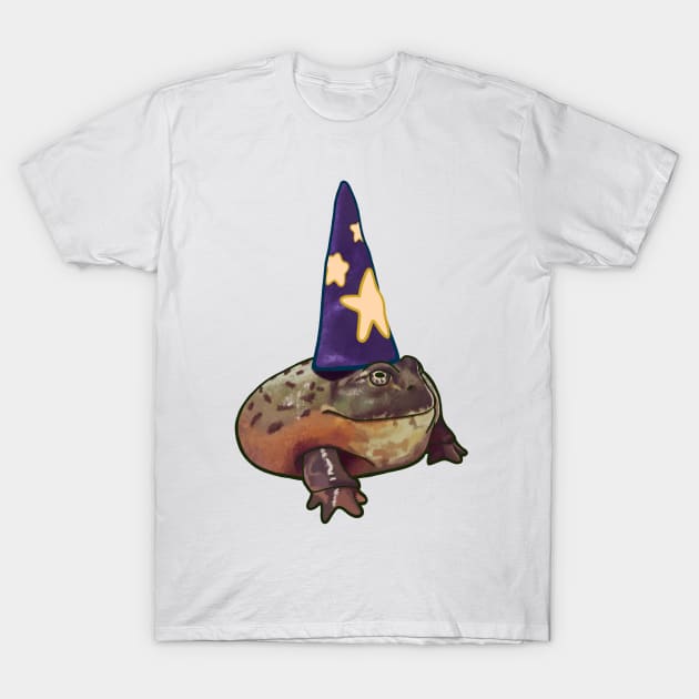 Chunky Toad Wizard Frog Humor Halloween Costume Pet Portrait T-Shirt by fiatluxillust